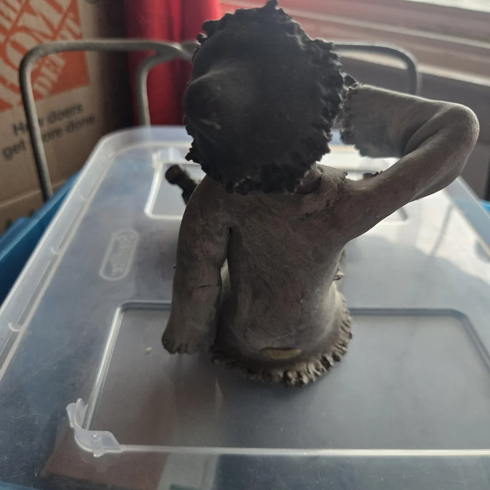 Rustic Musician Figurine